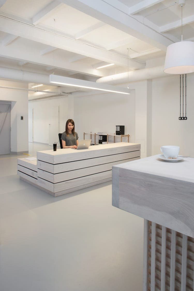 Détail design intérieur bureaux U2i Cracovie