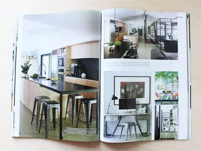 Intérieur design bungalow rénovation Rive-Sud béton acier verre