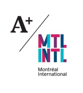 Logo A+ et Montréal International, partenariat stratégique.