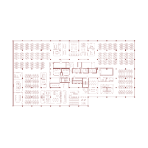 Plan d'aménagement de bureau à haute densité avec confort optimal.